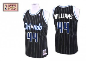 Maillot NBA Noir Jason Williams #44 Orlando Magic Throwback Swingman Homme Mitchell and Ness