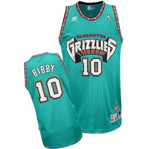 Maillot NBA Memphis Grizzlies #10 Mike Bibby Vert Adidas Swingman Throwback - Homme