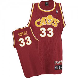 Cleveland Cavaliers #33 Mitchell and Ness CAVS Throwback Orange Authentic Maillot d'équipe de NBA Braderie - Shaquille O'Neal pour Homme