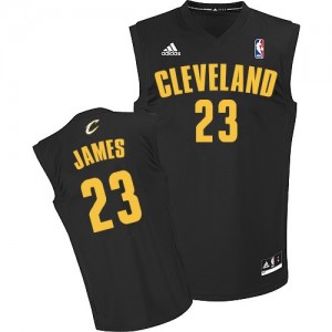 Maillot NBA Cleveland Cavaliers #23 LeBron James Noir Adidas Authentic Fashion - Homme