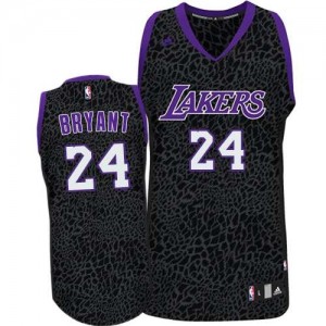 Maillot NBA Los Angeles Lakers #24 Kobe Bryant Violet Adidas Swingman Crazy Light - Homme