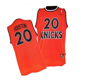 Maillot NBA Orange Allan Houston #20 New York Knicks Throwback Swingman Homme Nike