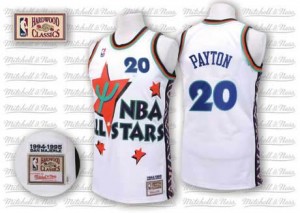 Oklahoma City Thunder #20 Adidas Throwback 1995 All Star Blanc Authentic Maillot d'équipe de NBA Vente pas cher - Gary Payton pour Homme