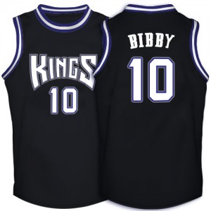 Sacramento Kings Mike Bibby #10 Throwback Authentic Maillot d'équipe de NBA - Noir pour Homme