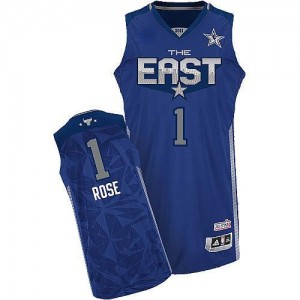 Maillot NBA Authentic Derrick Rose #1 Chicago Bulls 2011 All Star Bleu - Homme