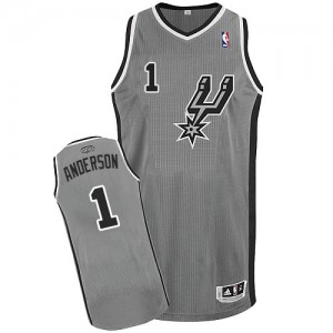 Maillot Authentic San Antonio Spurs NBA Alternate Gris argenté - #1 Kyle Anderson - Homme