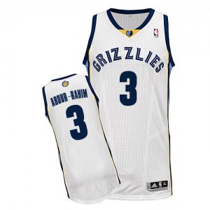 Maillot NBA Blanc Shareef Abdur-Rahim #3 Memphis Grizzlies Home Authentic Homme Adidas