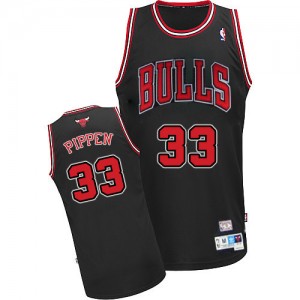 Chicago Bulls Scottie Pippen #33 Throwback Authentic Maillot d'équipe de NBA - Noir pour Homme