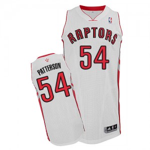 Toronto Raptors #54 Adidas Home Blanc Authentic Maillot d'équipe de NBA préférentiel - Patrick Patterson pour Homme