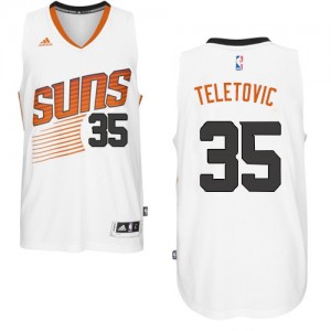 Maillot NBA Blanc Mirza Teletovic #35 Phoenix Suns Home Swingman Homme Adidas