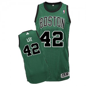 Maillot Adidas Vert (No. noir) Alternate Authentic Boston Celtics - David Lee #42 - Enfants