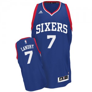 Maillot NBA Bleu royal Carl Landry #7 Philadelphia 76ers Alternate Swingman Homme Adidas
