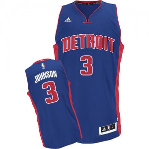 Maillot NBA Detroit Pistons #3 Stanley Johnson Bleu royal Adidas Swingman Road - Homme