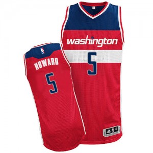 Maillot NBA Authentic Juwan Howard #5 Washington Wizards Road Rouge - Homme