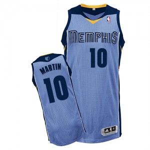 Memphis Grizzlies #10 Adidas Alternate Bleu clair Authentic Maillot d'équipe de NBA Braderie - Jarell Martin pour Homme