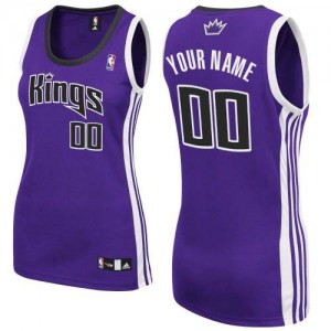 Sacramento Kings Authentic Personnalisé Road Maillot d'équipe de NBA - Violet pour Femme
