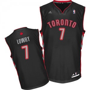 Toronto Raptors #7 Adidas Alternate Noir Swingman Maillot d'équipe de NBA préférentiel - Kyle Lowry pour Homme
