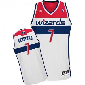 Washington Wizards #7 Adidas Home Blanc Swingman Maillot d'équipe de NBA Vente - Ramon Sessions pour Homme