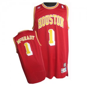 Maillot Authentic Houston Rockets NBA Throwback Rouge - #1 Tracy McGrady - Homme