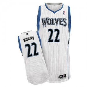 Maillot NBA Blanc Andrew Wiggins #22 Minnesota Timberwolves Home Authentic Homme Adidas