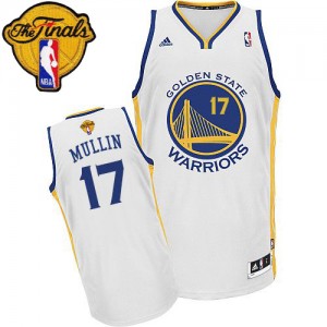 Maillot NBA Blanc Chris Mullin #17 Golden State Warriors Home 2015 The Finals Patch Swingman Homme Adidas