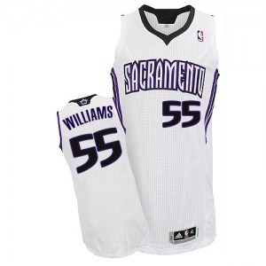 Sacramento Kings #55 Adidas Home Blanc Authentic Maillot d'équipe de NBA Vente - Jason Williams pour Homme