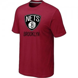 T-shirt principal de logo Brooklyn Nets NBA Big & Tall Rouge - Homme
