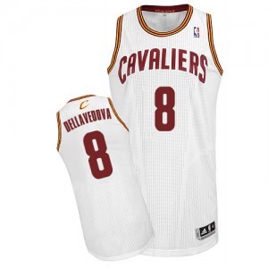 Maillot NBA Cleveland Cavaliers #8 Matthew Dellavedova Blanc Adidas Authentic Home - Homme