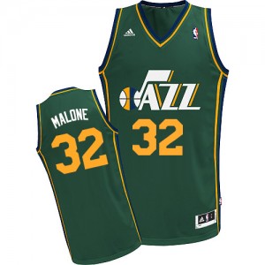 Maillot NBA Swingman Karl Malone #32 Utah Jazz Alternate Vert - Homme