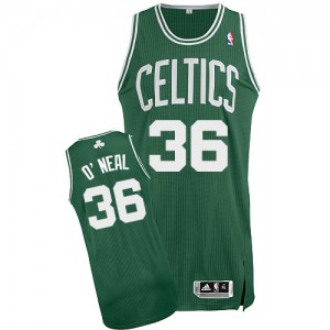 Boston Celtics Shaquille O'Neal #36 Road Authentic Maillot d'équipe de NBA - Vert (No Blanc) pour Homme