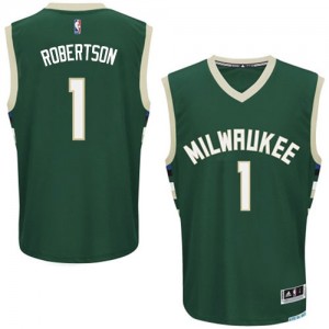 Maillot NBA Authentic Oscar Robertson #1 Milwaukee Bucks Road Vert - Homme