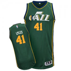 Utah Jazz Trey Lyles #41 Alternate Authentic Maillot d'équipe de NBA - Vert pour Homme