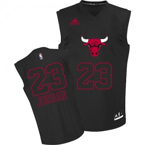 Chicago Bulls #23 Adidas New Fashion Noir Authentic Maillot d'équipe de NBA Le meilleur cadeau - Michael Jordan pour Homme