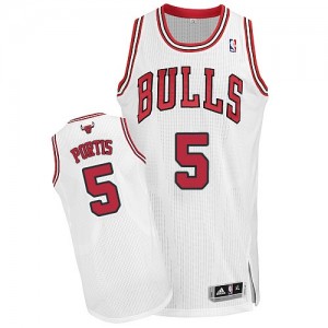 Maillot NBA Blanc Bobby Portis #5 Chicago Bulls Home Authentic Homme Adidas