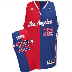 Los Angeles Clippers #32 Adidas Split Fashion Rouge Bleu Swingman Maillot d'équipe de NBA en ligne - Blake Griffin pour Homme