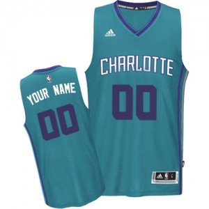Maillot NBA Charlotte Hornets Personnalisé Swingman Bleu clair Adidas Road - Homme