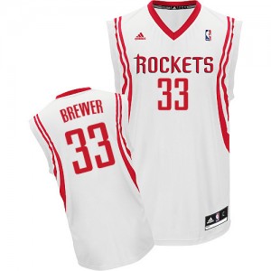 Houston Rockets Corey Brewer #33 Home Swingman Maillot d'équipe de NBA - Blanc pour Homme