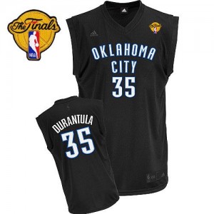 Maillot NBA Noir Kevin Durant #35 Oklahoma City Thunder Durantula Fashion Finals Patch Swingman Homme Adidas