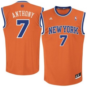 Maillot NBA Authentic Carmelo Anthony #7 New York Knicks Alternate Orange - Femme