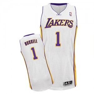 Maillot NBA Blanc D'Angelo Russell #1 Los Angeles Lakers Alternate Authentic Homme Adidas