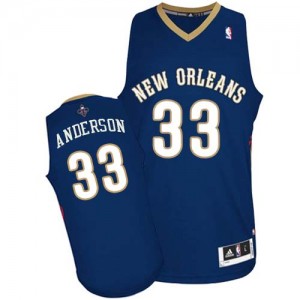 New Orleans Pelicans #33 Adidas Road Bleu marin Authentic Maillot d'équipe de NBA à vendre - Ryan Anderson pour Homme