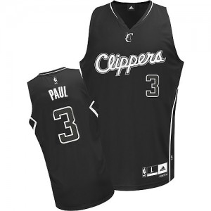 Los Angeles Clippers #3 Adidas Shadow Noir Authentic Maillot d'équipe de NBA Peu co?teux - Chris Paul pour Homme
