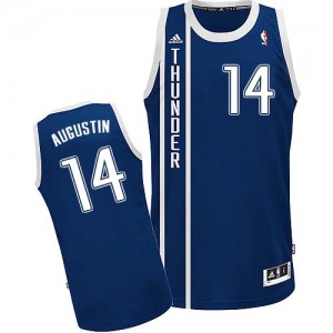 Oklahoma City Thunder #14 Adidas Alternate Bleu marin Swingman Maillot d'équipe de NBA achats en ligne - D.J. Augustin pour Homme