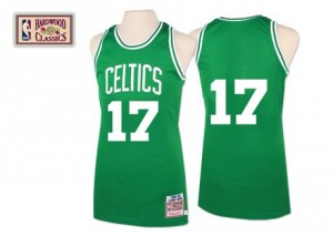 Maillot NBA Vert John Havlicek #17 Boston Celtics Throwback Authentic Homme Mitchell and Ness