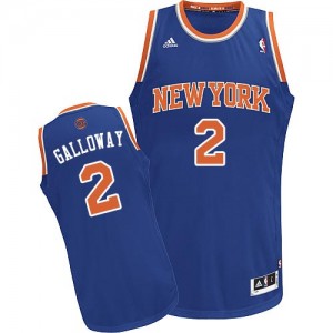 Maillot Adidas Bleu royal Road Swingman New York Knicks - Langston Galloway #2 - Homme