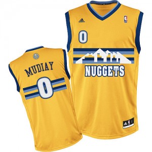 Maillot NBA Or Emmanuel Mudiay #0 Denver Nuggets Alternate Swingman Homme Adidas
