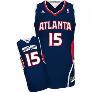 Maillot NBA Bleu marin Al Horford #15 Atlanta Hawks Road Swingman Homme Adidas