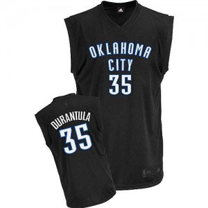 Oklahoma City Thunder Kevin Durant #35 Durantula Fashion Authentic Maillot d'équipe de NBA - Noir pour Homme