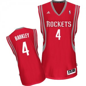Houston Rockets Charles Barkley #4 Road Swingman Maillot d'équipe de NBA - Rouge pour Homme