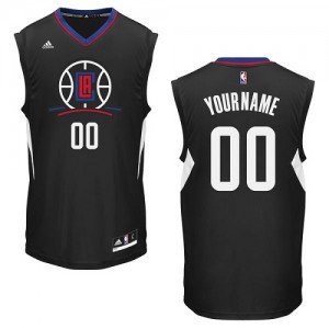 Maillot NBA Los Angeles Clippers Personnalisé Authentic Noir Adidas Alternate - Enfants